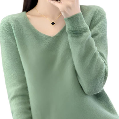 Zia - V-Neck Wool Cardigan