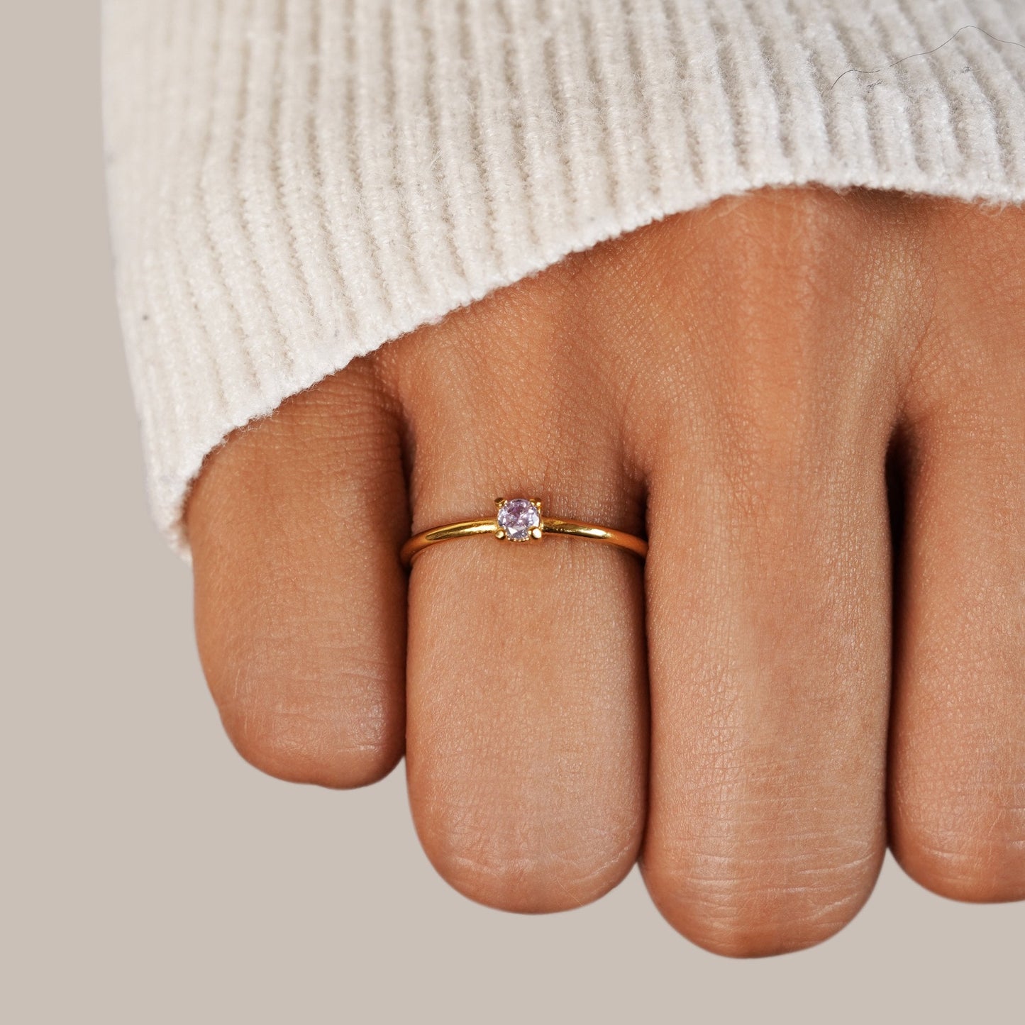Eleanor Birthstone 18K Gold Ring