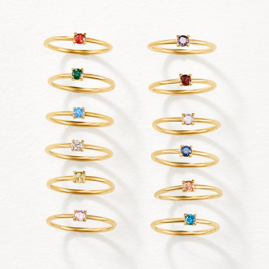 Eleanor Birthstone 18K Gold Ring