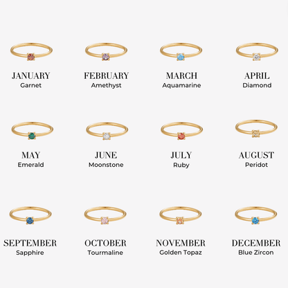 Eleanor Birthstone 18K Gold Ring