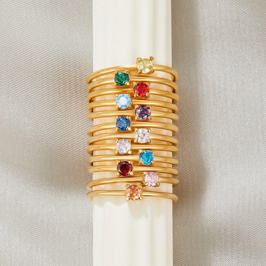 Eleanor Birthstone 18K Gold Ring