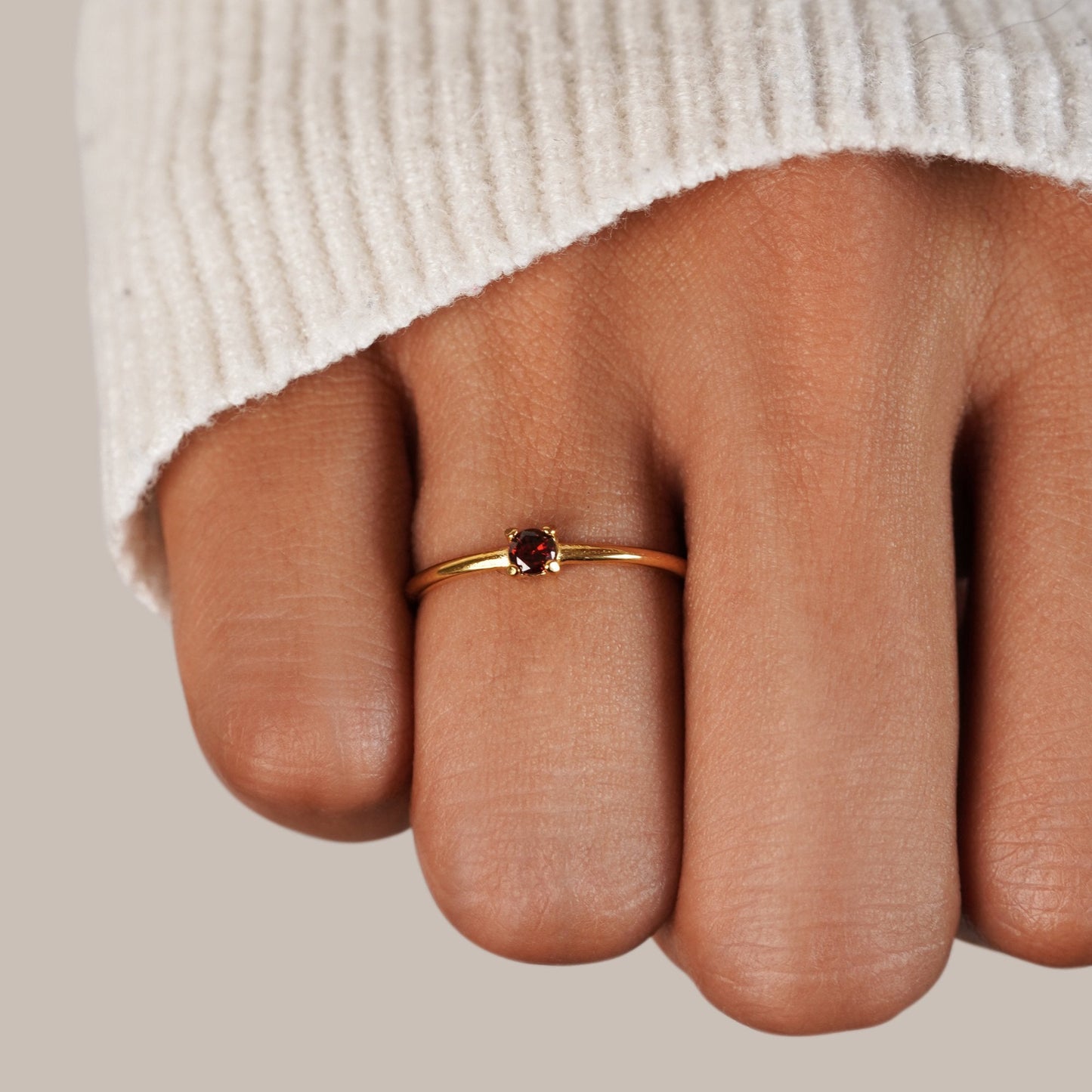Eleanor Birthstone 18K Gold Ring