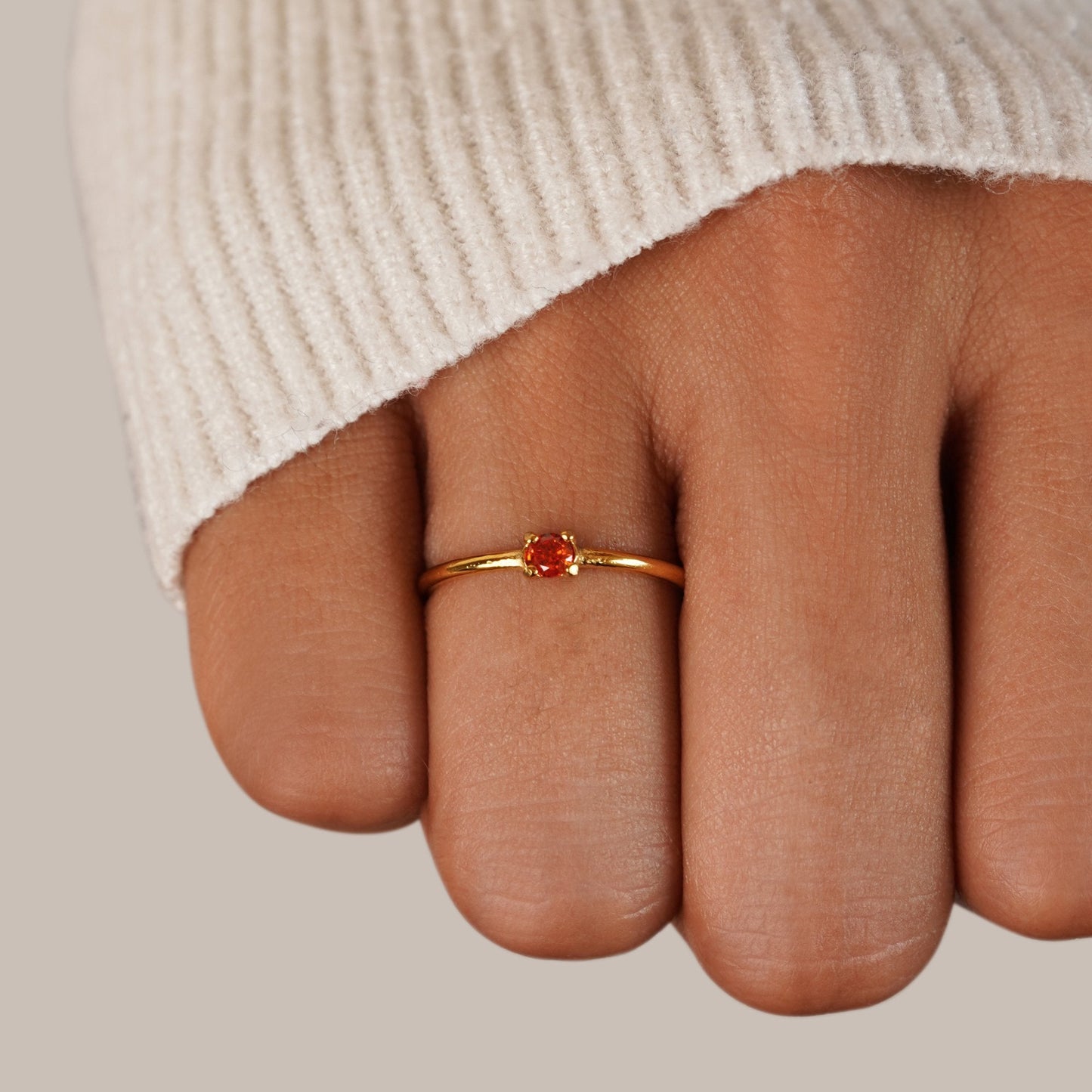 Eleanor Birthstone 18K Gold Ring