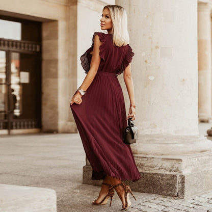 Celeste – Deep Green Boho Maxi Dress