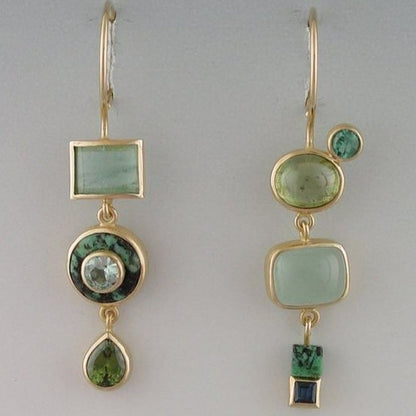 Luciana - Green Dangling Earrings