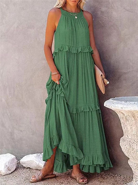 Celeste – Green Summer Maxi Dress