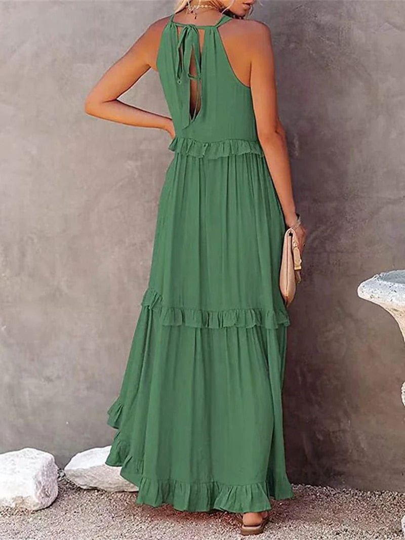 Celeste – Green Summer Maxi Dress