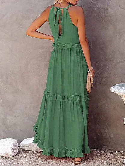 Celeste – Green Summer Maxi Dress