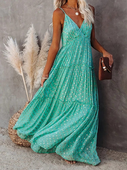Celeste – Green Ibiza Maxi Dress