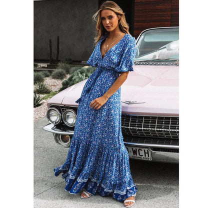 Celeste – Chic Bohemian Halter Dress