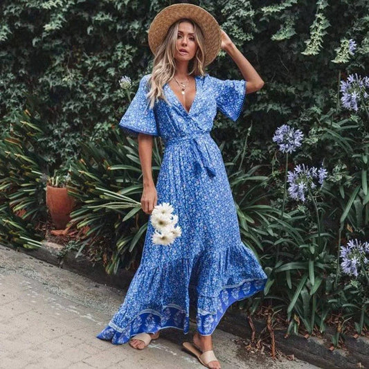 Celeste – Chic Bohemian Halter Dress