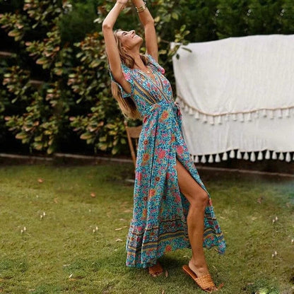 Celeste – High-Slit Ibiza Maxi Dress