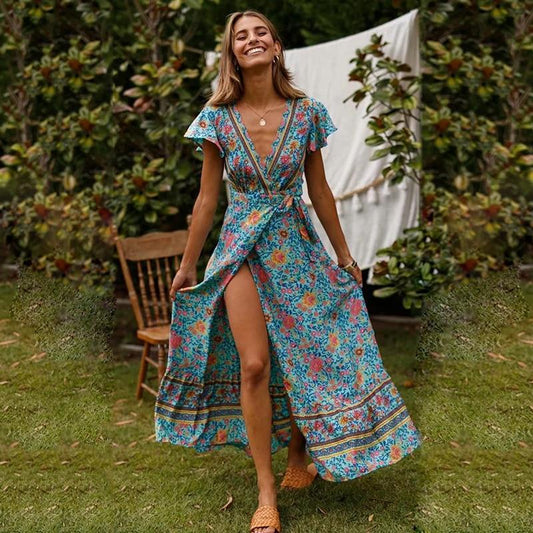 Celeste – High-Slit Ibiza Maxi Dress