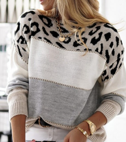 Giulia Leopard Print Sweater