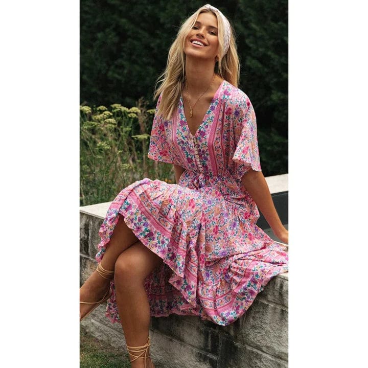 Celeste – Rustic Ibiza Maxi Dress
