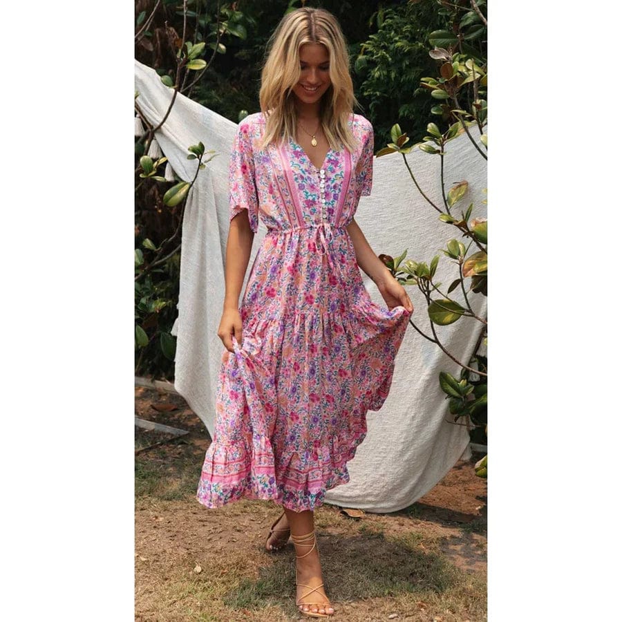 Celeste – Rustic Ibiza Maxi Dress