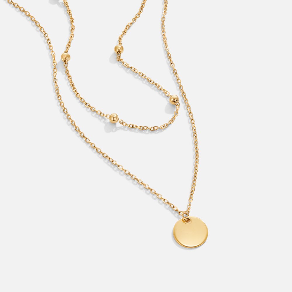 Charlotte Layered Disc Necklace
