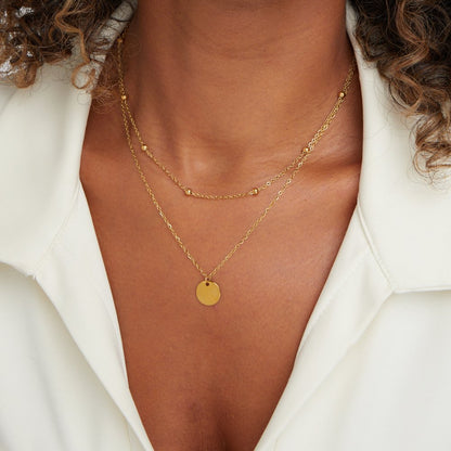 Charlotte Layered Disc Necklace