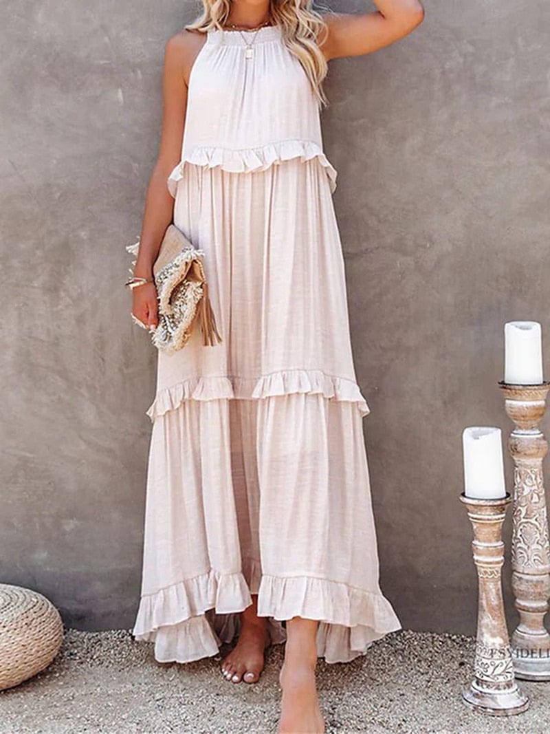 Celeste – Soft Pink Summer Maxi Dress