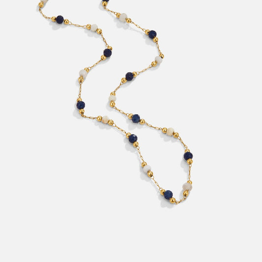 Beatrice Midnight Beaded Stone Necklace