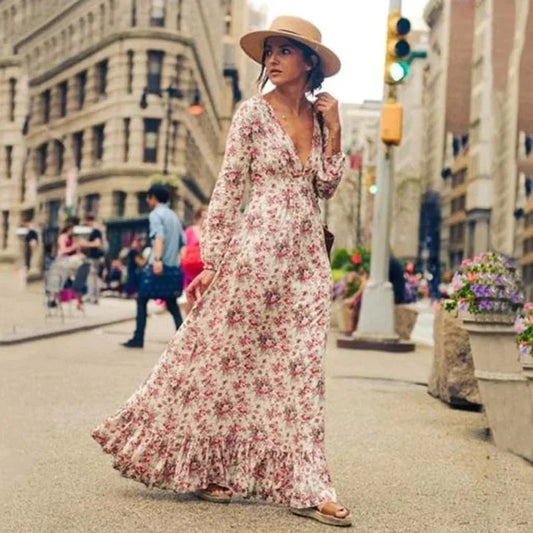 Celeste – Floral Ibiza Maxi Dress