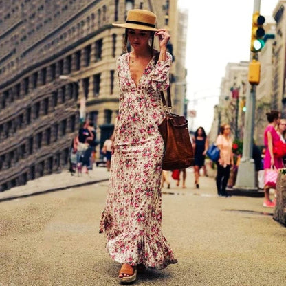 Celeste – Floral Ibiza Maxi Dress