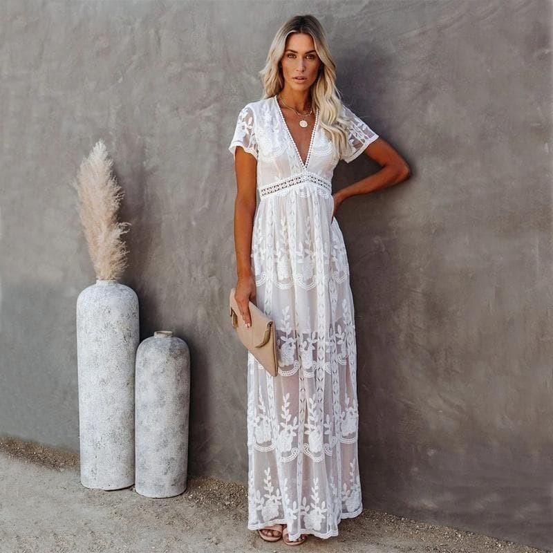 Celina – Lace Maxi Ibiza Dress