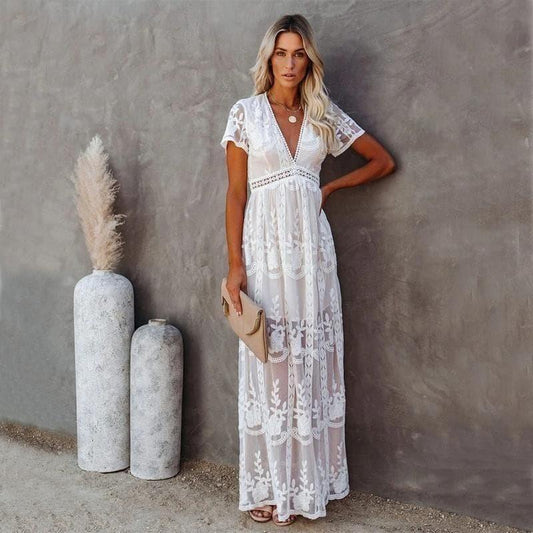 Celina – Lace Maxi Ibiza Dress