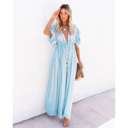 Celeste – Light Blue Ibiza Maxi Dress