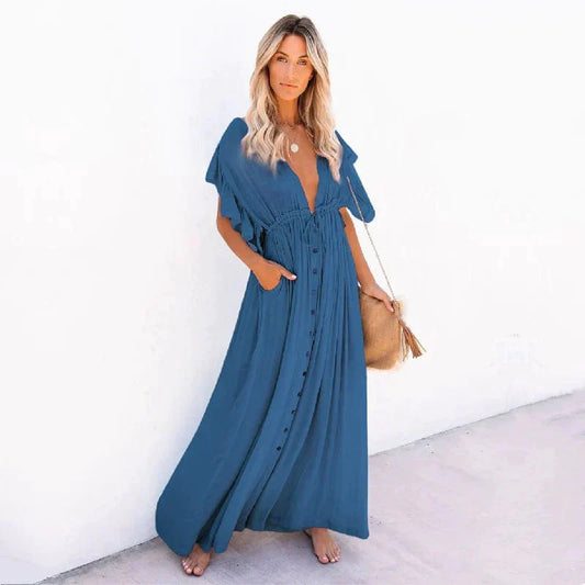Celeste – Navy Ibiza Maxi Dress