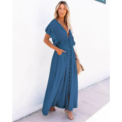 Celeste – Navy Ibiza Maxi Dress