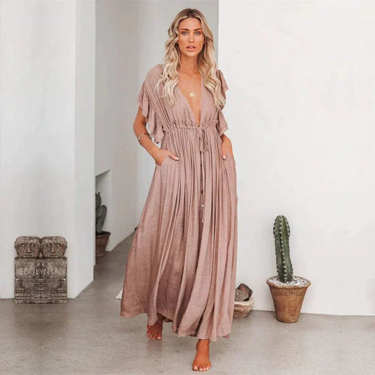 Celeste – Taupe Ibiza Maxi Dress