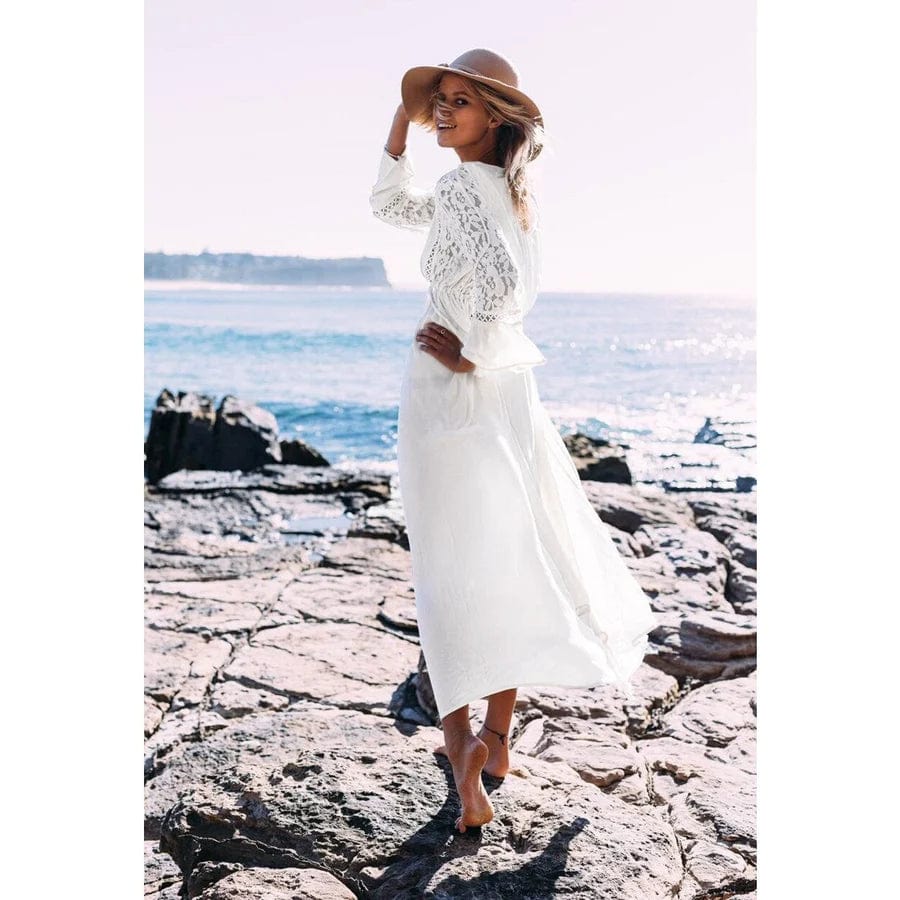 Celeste – White Ibiza Maxi Dress