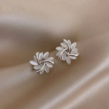 Celestina – Opal Moon-Petal Earrings