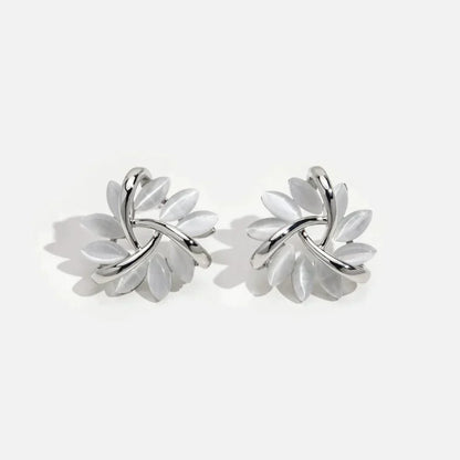Celestina – Opal Moon-Petal Earrings