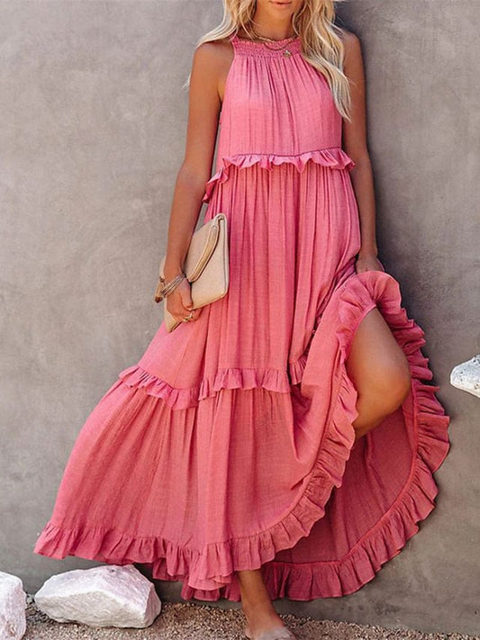 Celeste – Soft Pink Maxi Dress