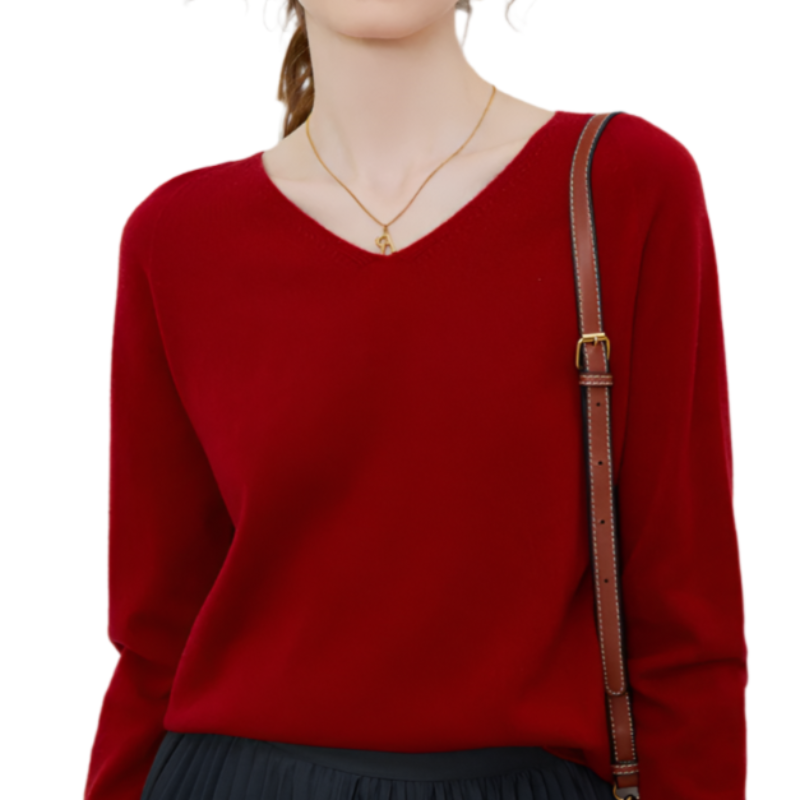 Zia - V-Neck Wool Cardigan