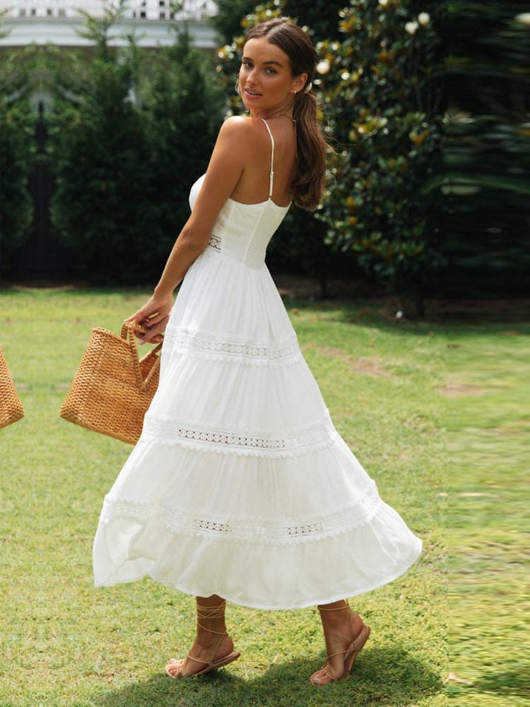 Celeste – White Maxi Beach Dress
