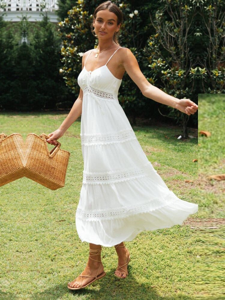 Celeste – White Maxi Beach Dress